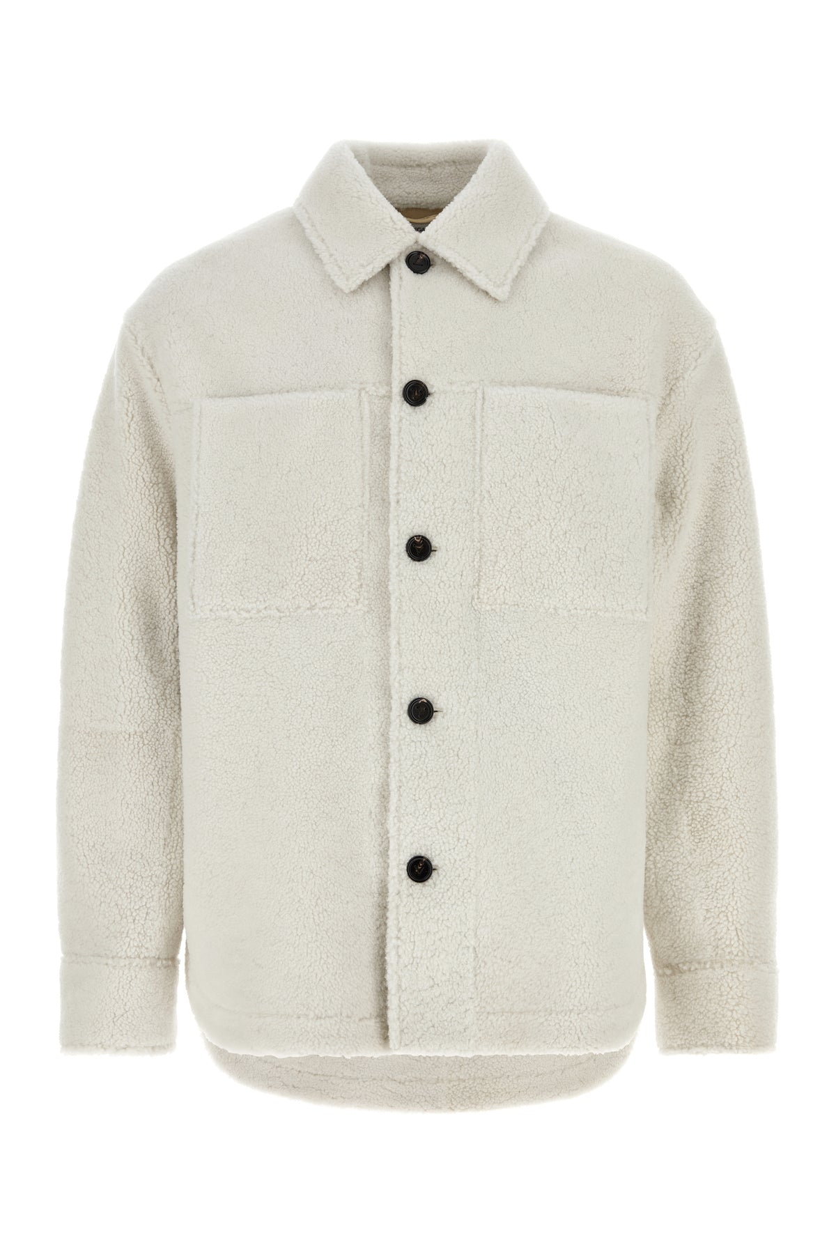 Bottega Veneta Camicia oversize in shearling gesso