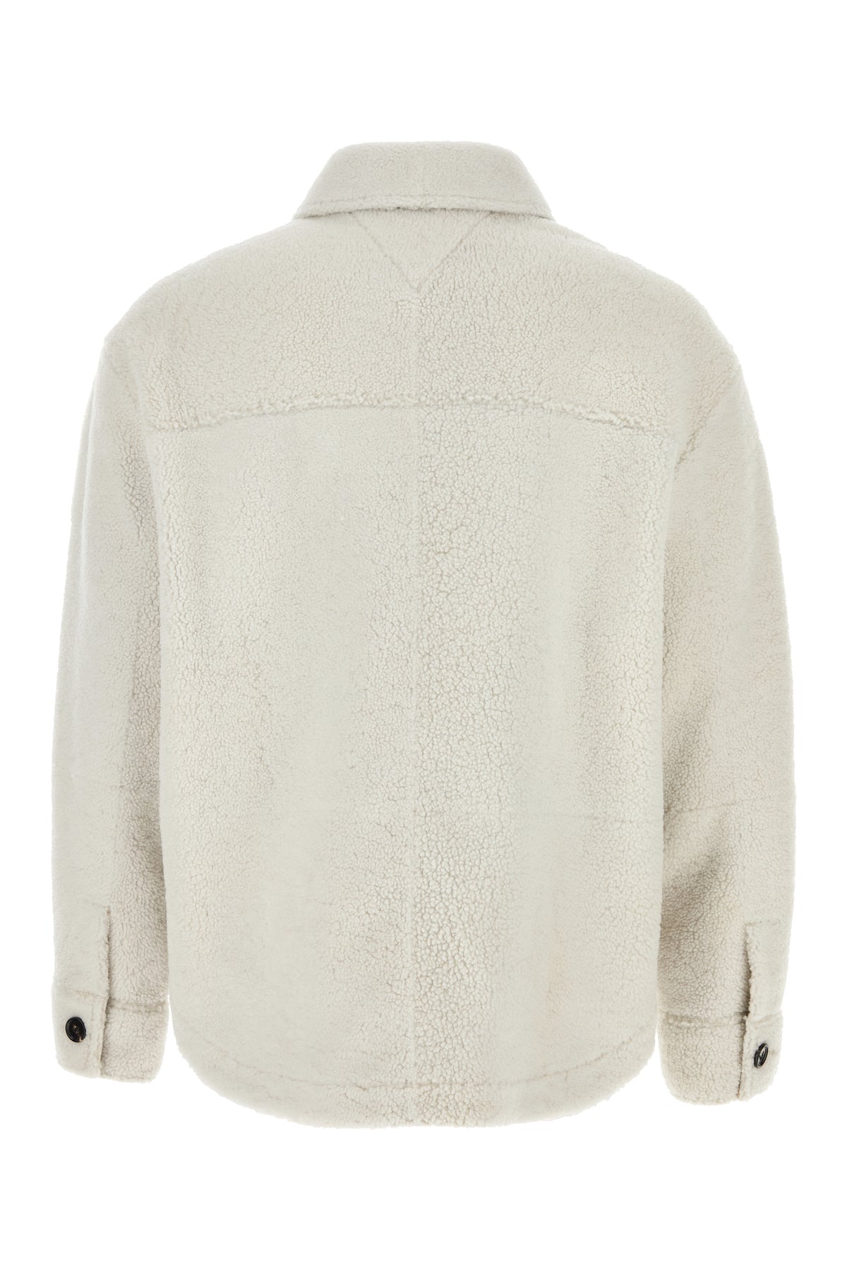 Bottega Veneta Camicia oversize in shearling gesso, view 2
