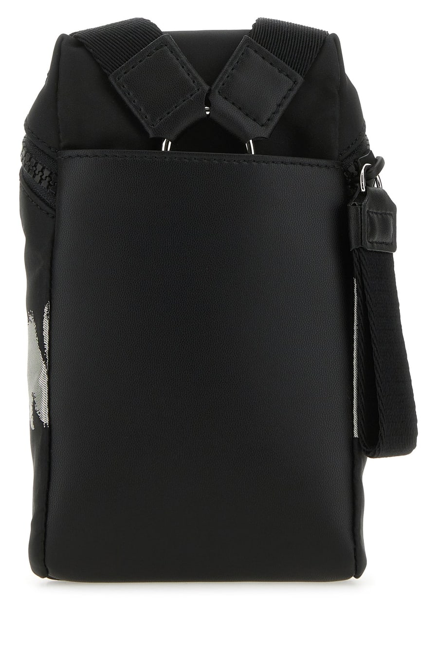 Alexander McQueen Borsa a tracolla McQueen Graffiti in tessuto nero, view 3