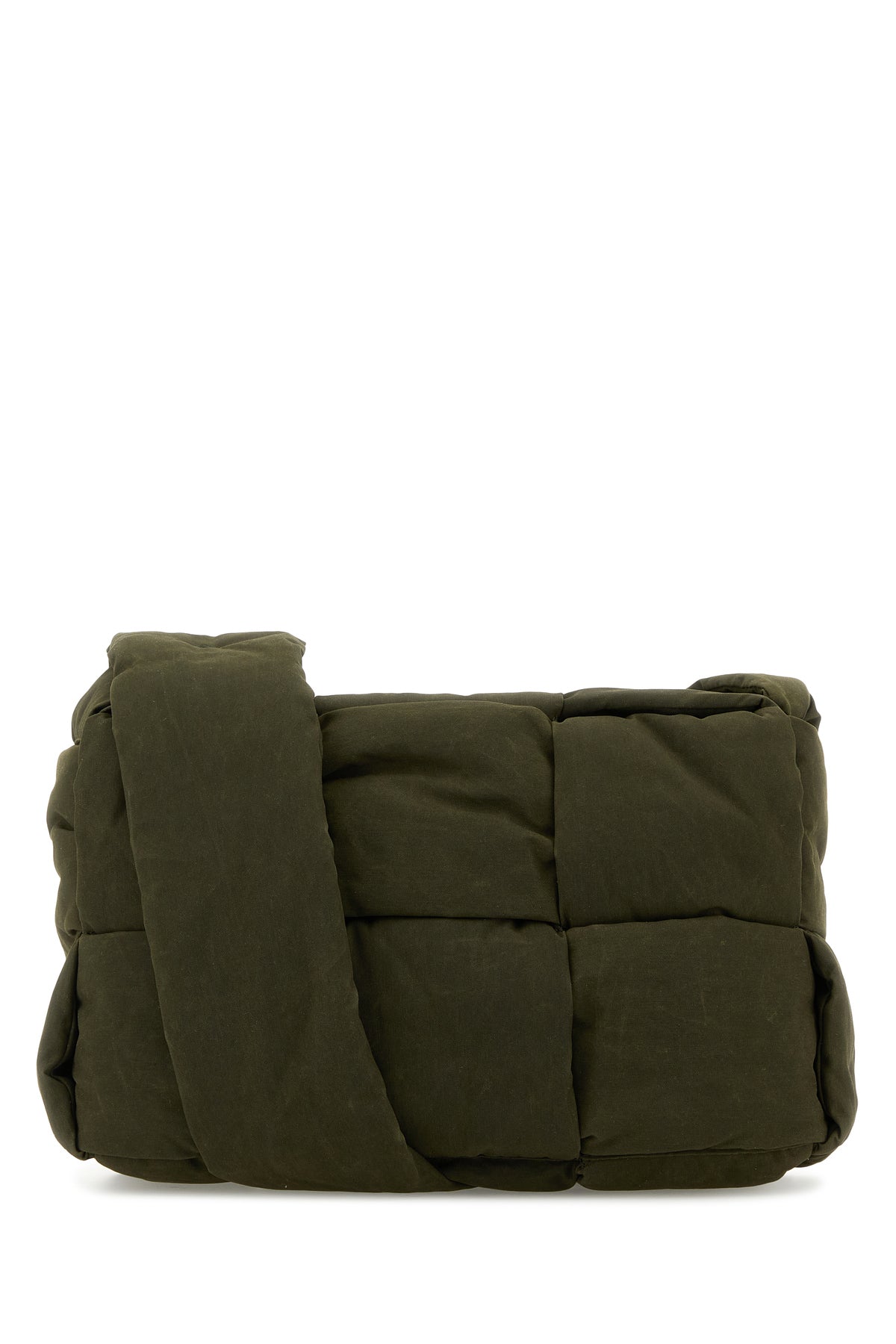 Bottega Veneta Borsa a tracolla Arco media in tela verde oliva