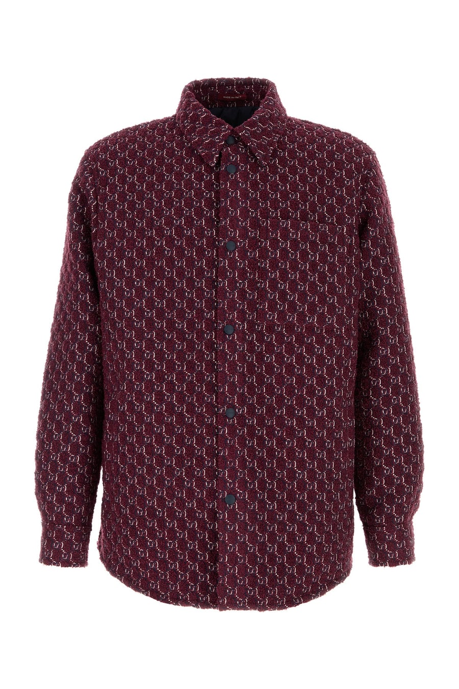 Gucci Camicia imbottita in bouclé bordeaux