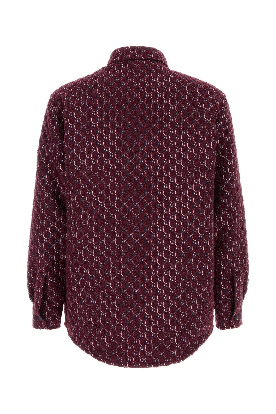 Gucci Camicia imbottita in bouclé bordeaux, view 2