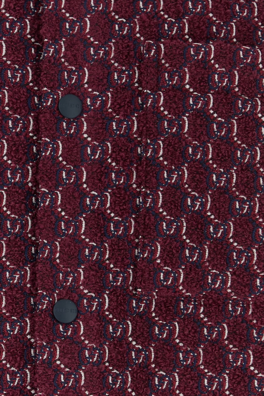 Gucci Camicia imbottita in bouclé bordeaux, view 5