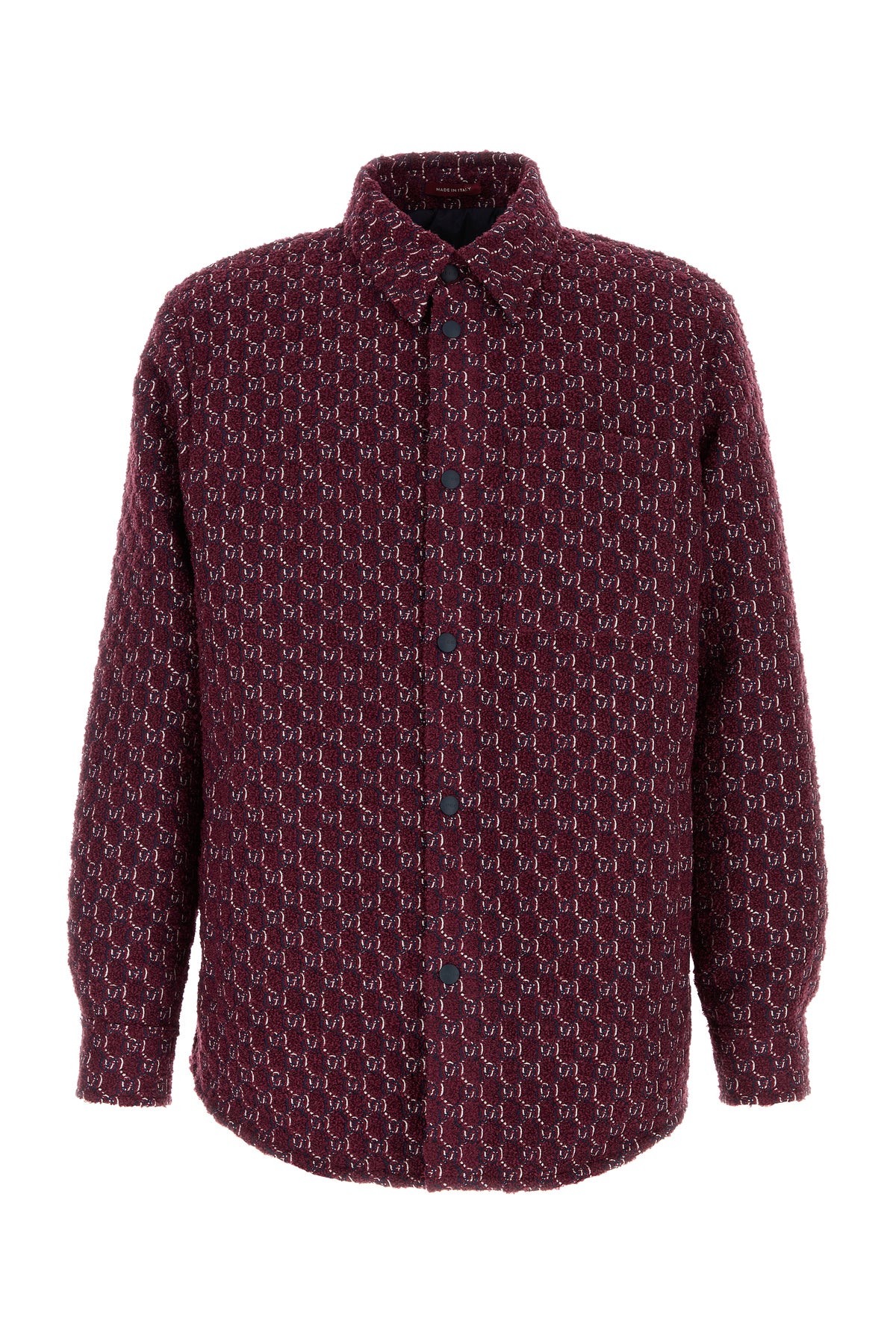 Gucci Camicia imbottita in bouclé bordeaux