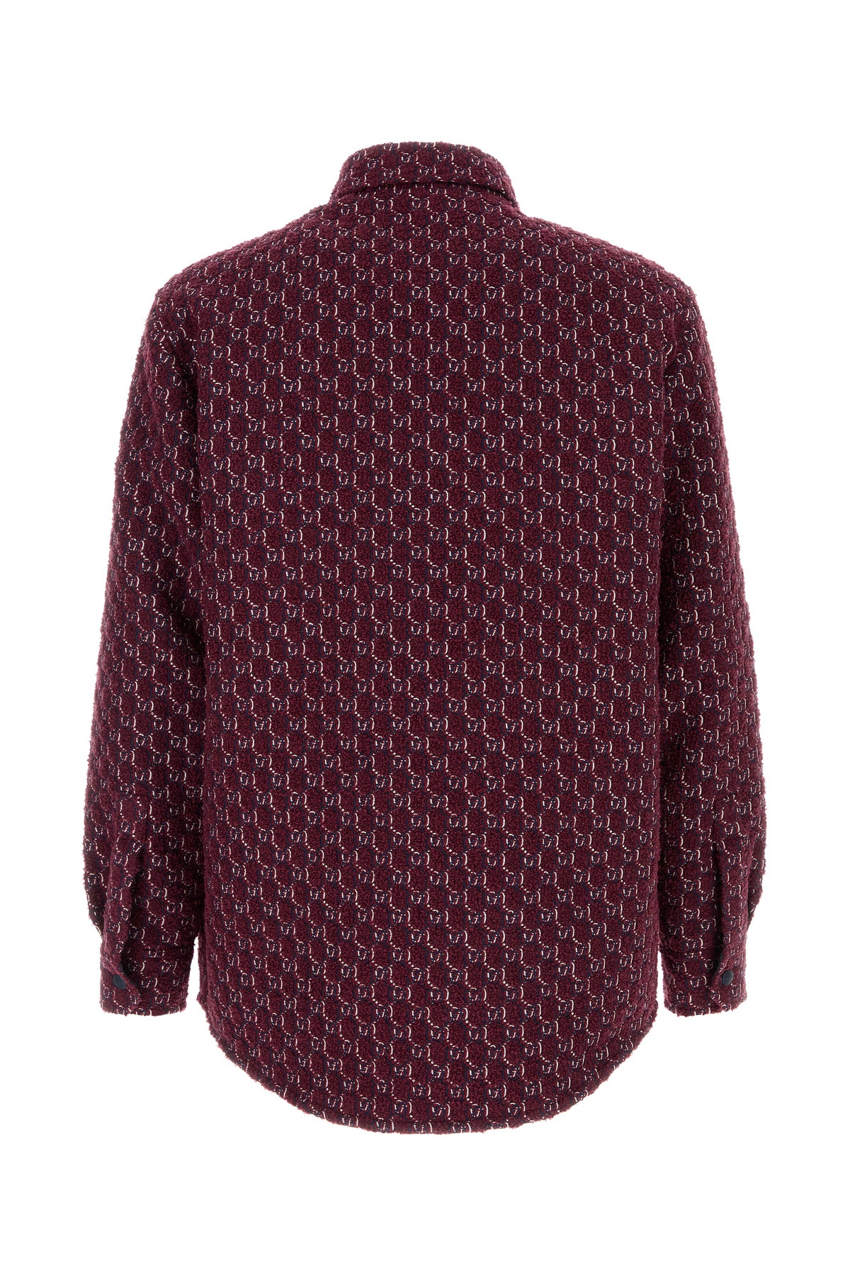 Gucci Camicia imbottita in bouclé bordeaux, view 2