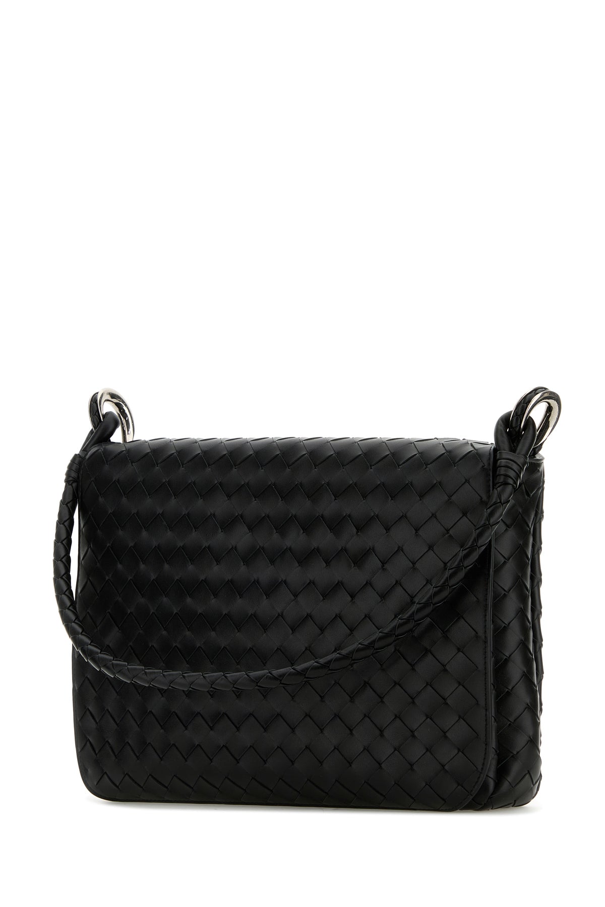 Bottega Veneta Borsa a spalla in pelle nera, view 2