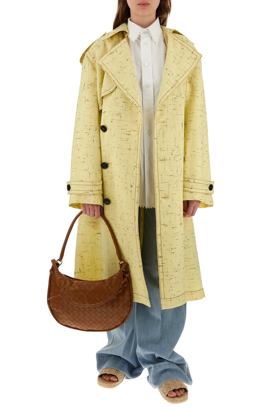 Bottega Veneta Camicia in oxorfd bianco, view 6