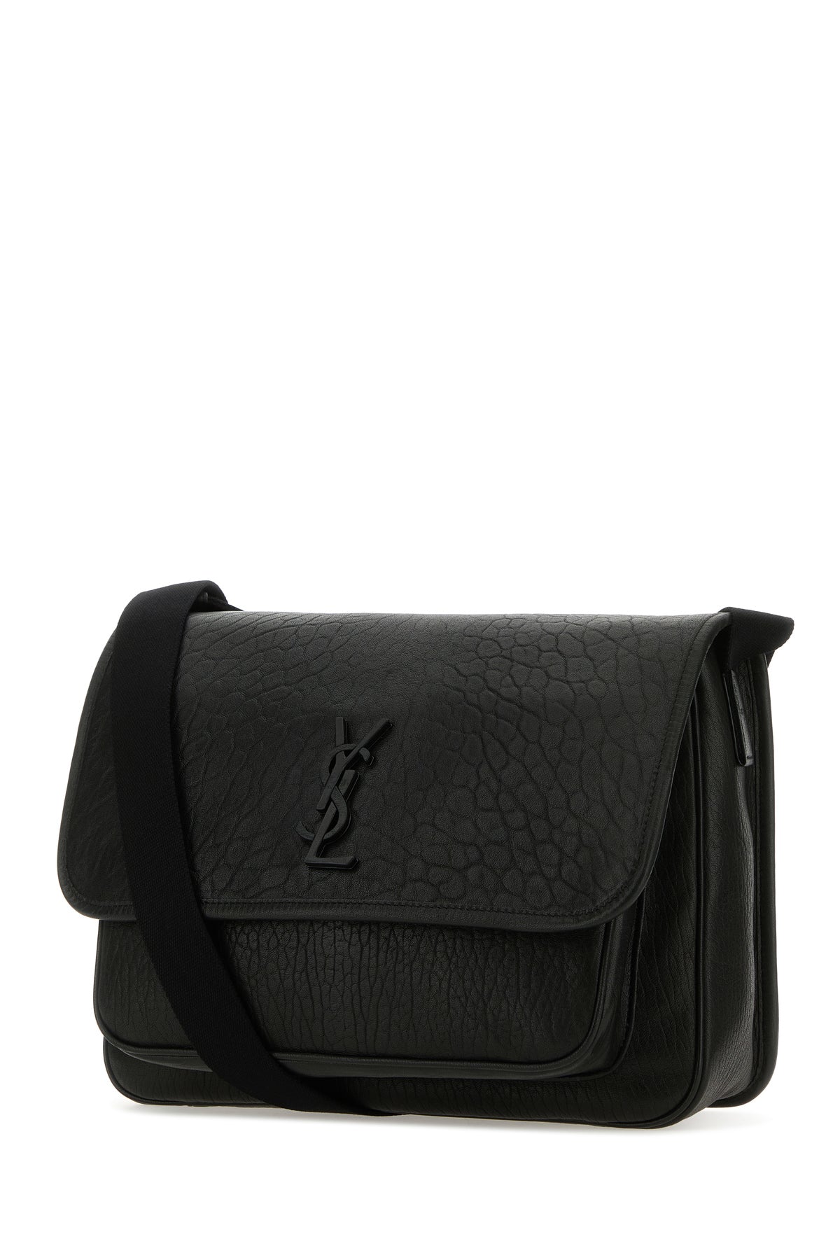 Saint Laurent Borsa a tracolla Niki in pelle nera, view 2