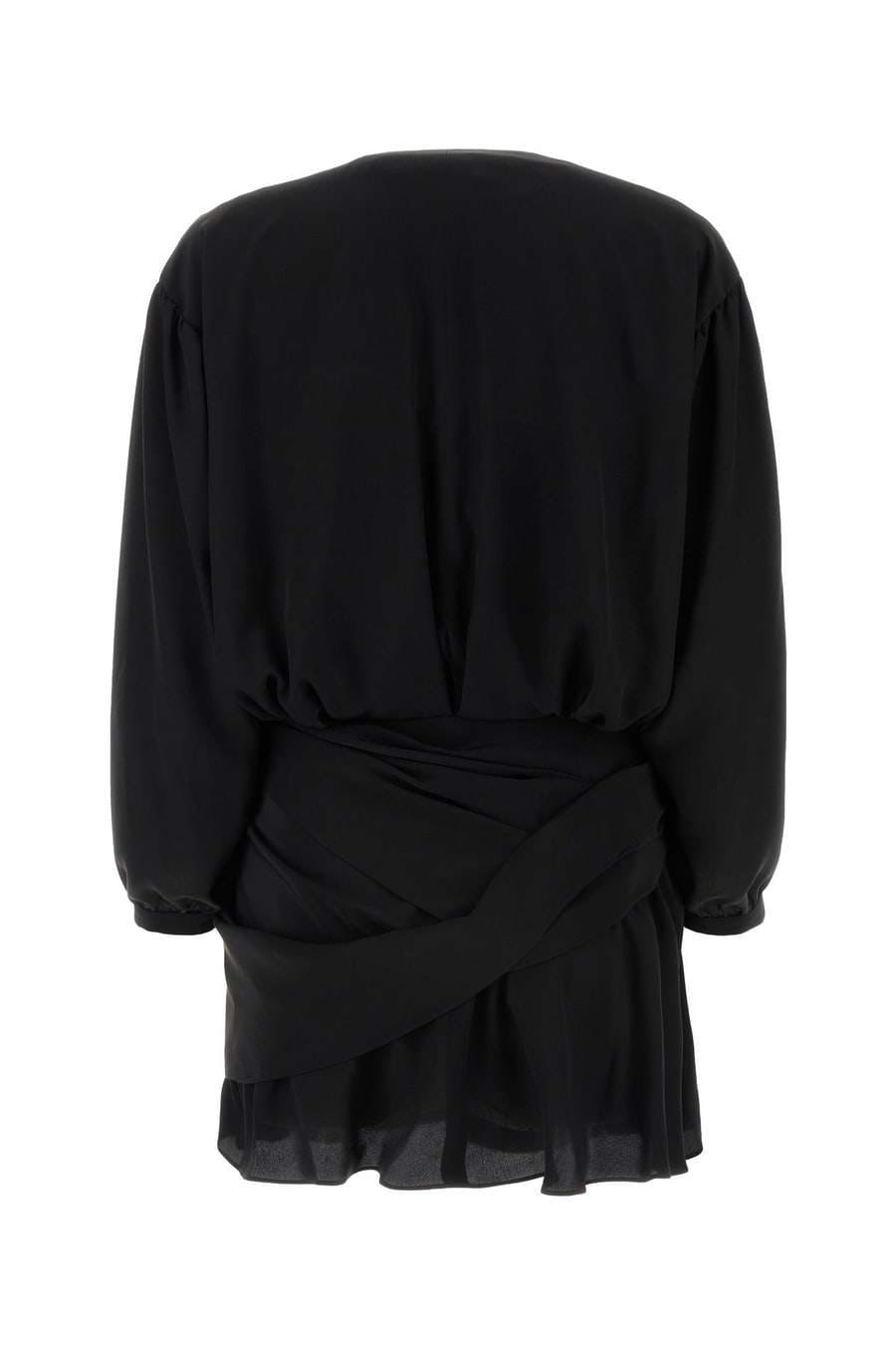 Balenciaga Mini abito in crepe nero, view 2