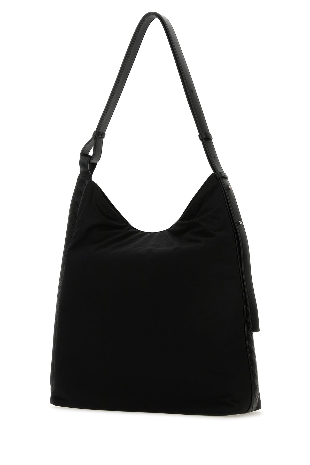 Bottega Veneta Borsa a spalla in tessuto nero, view 2