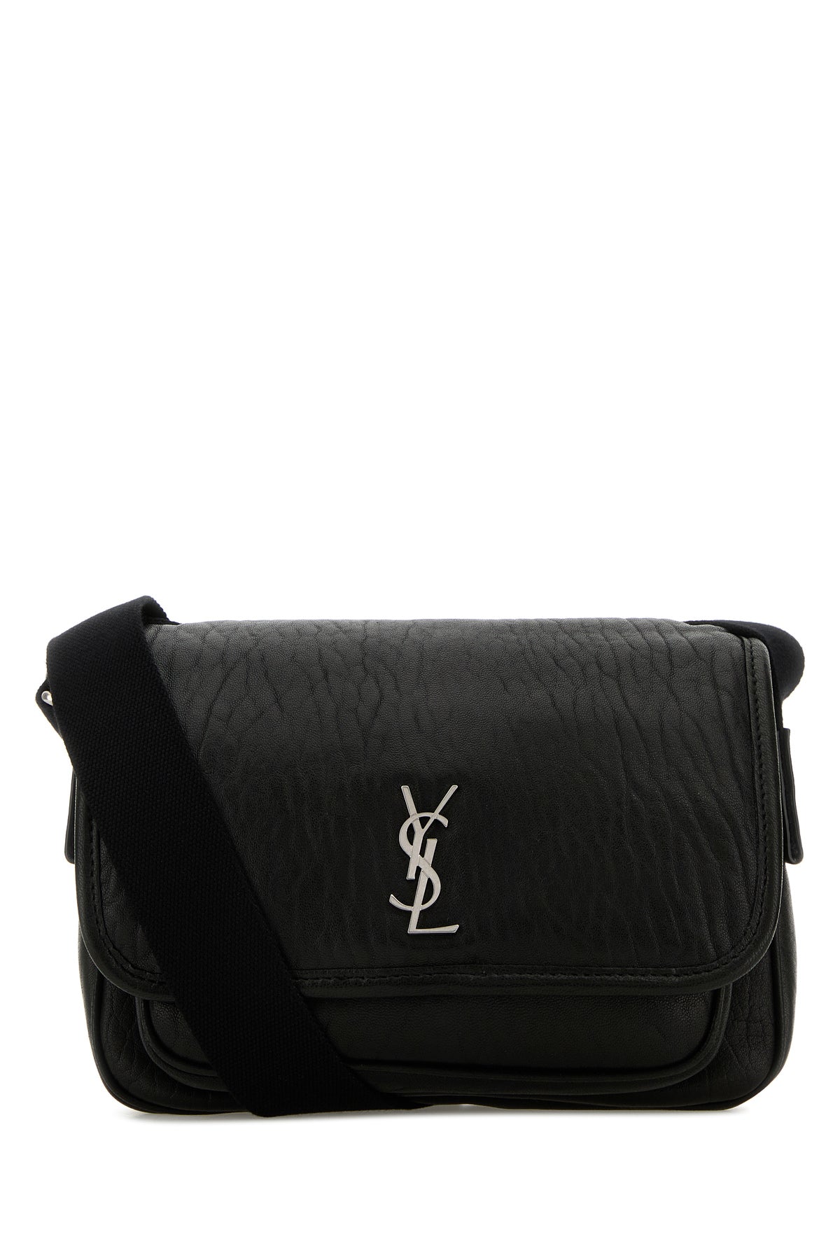 Saint Laurent Borsa a tracolla Messenger piccola in pelle nera