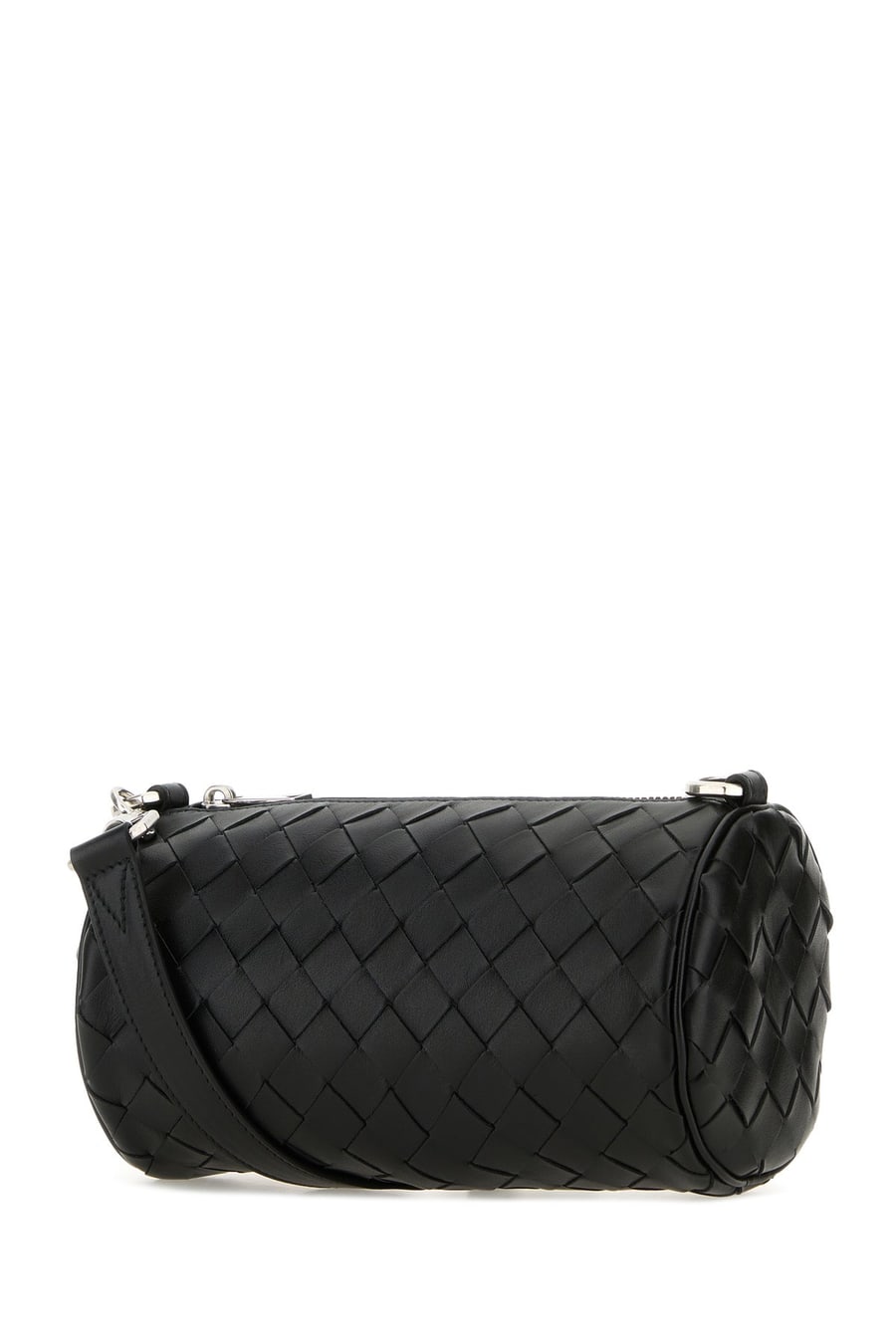 Bottega Veneta Borsa a tracolla Barrel in pelle nera, view 2
