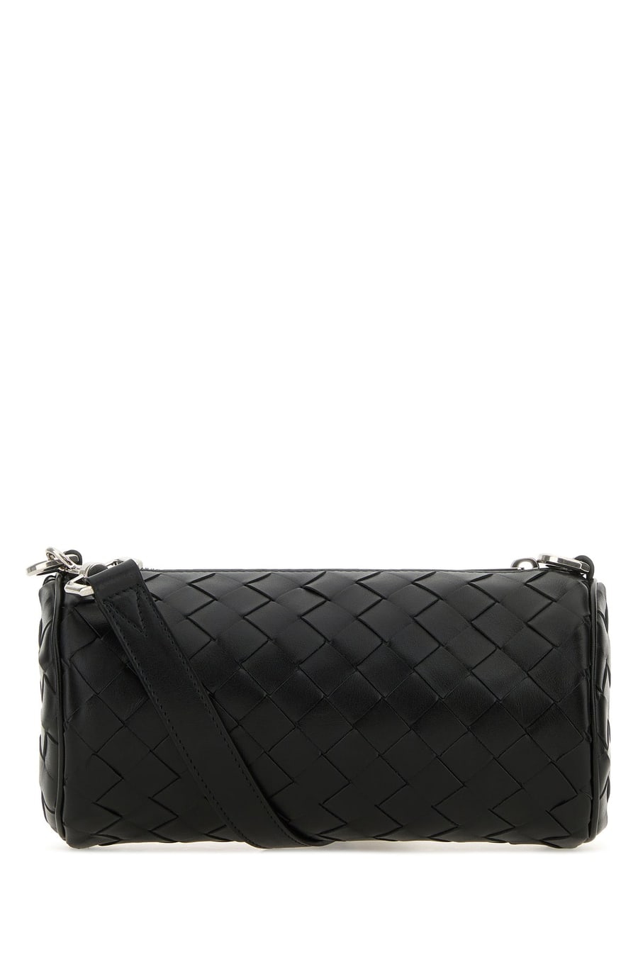 Bottega Veneta Borsa a tracolla Barrel in pelle nera, view 3