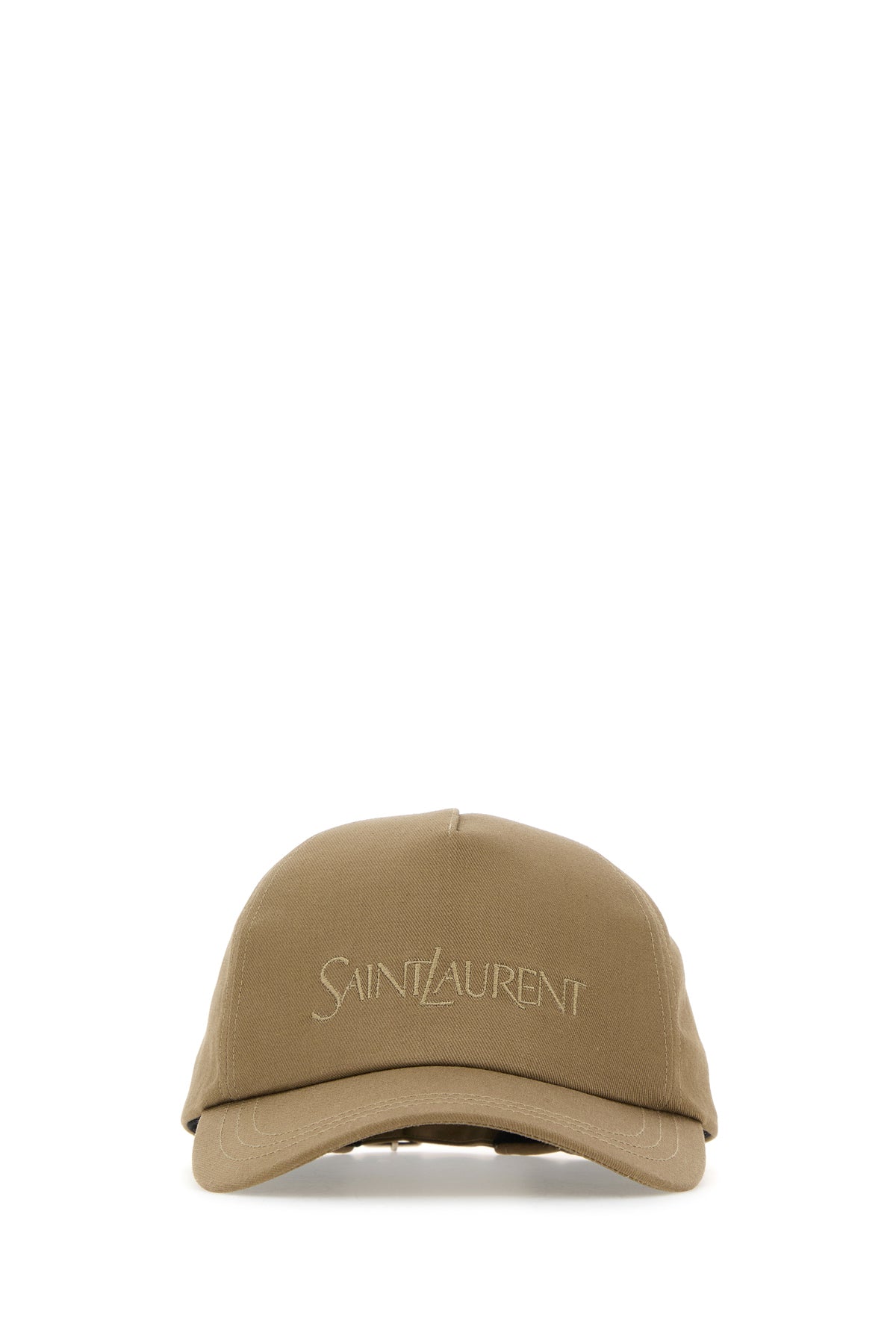 Saint Laurent Cappello da baseball in misto cotone cappuccino