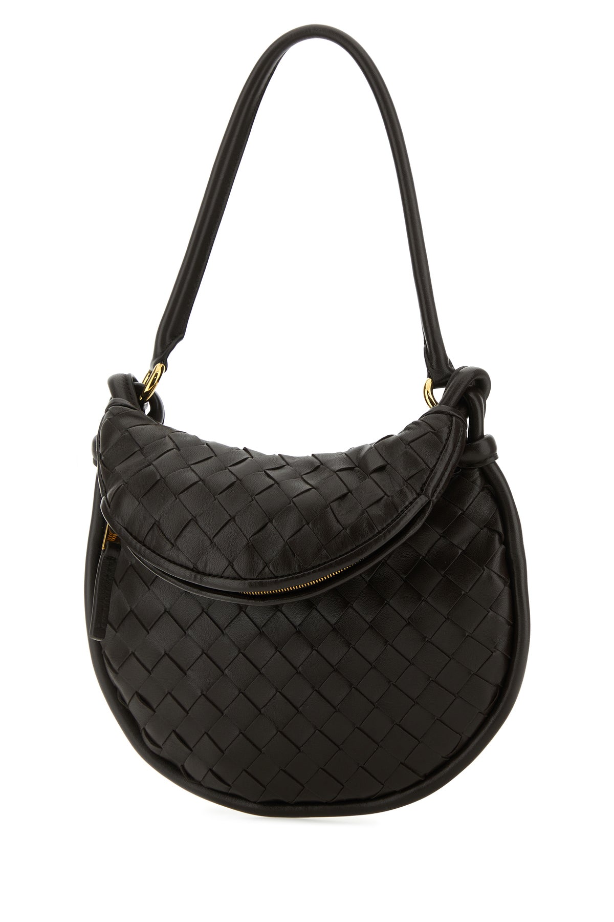 Bottega Veneta Borsa a spalla Gemelli piccola in pelle testa di moro, view 2