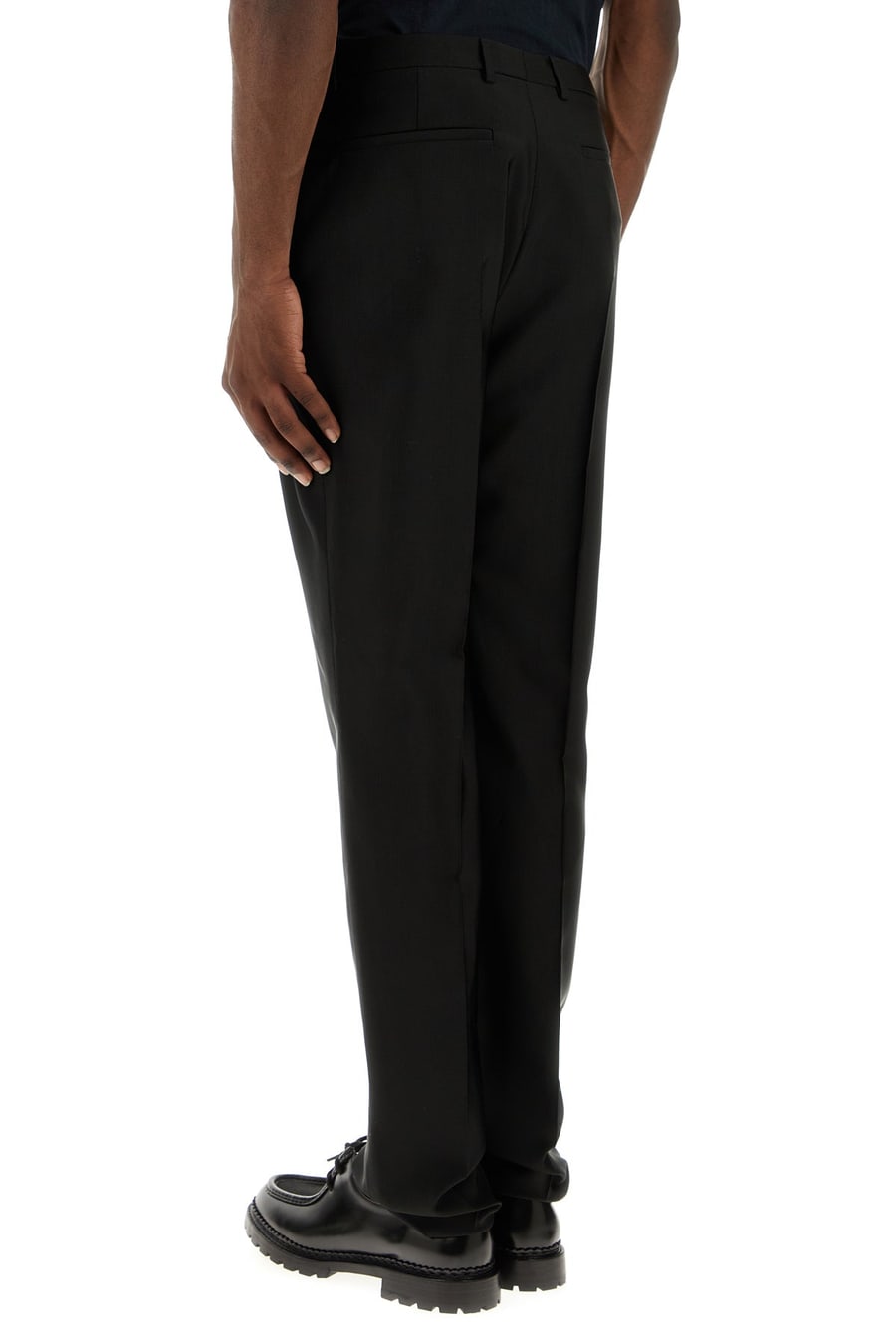 Saint Laurent Pantalone in faille nero, view 4