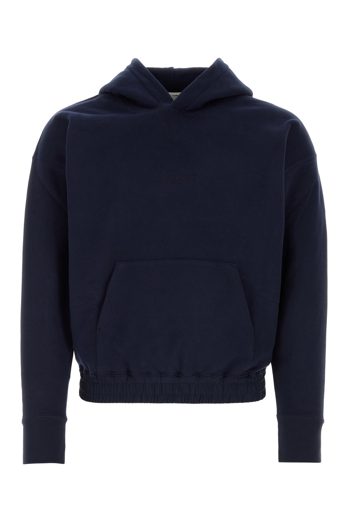 Saint Laurent Felpa in cotone blu scuro