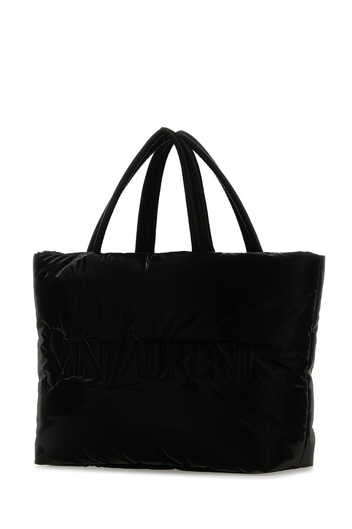 Saint Laurent Borsa shopping Saint Laurent in nylon nero, view 2