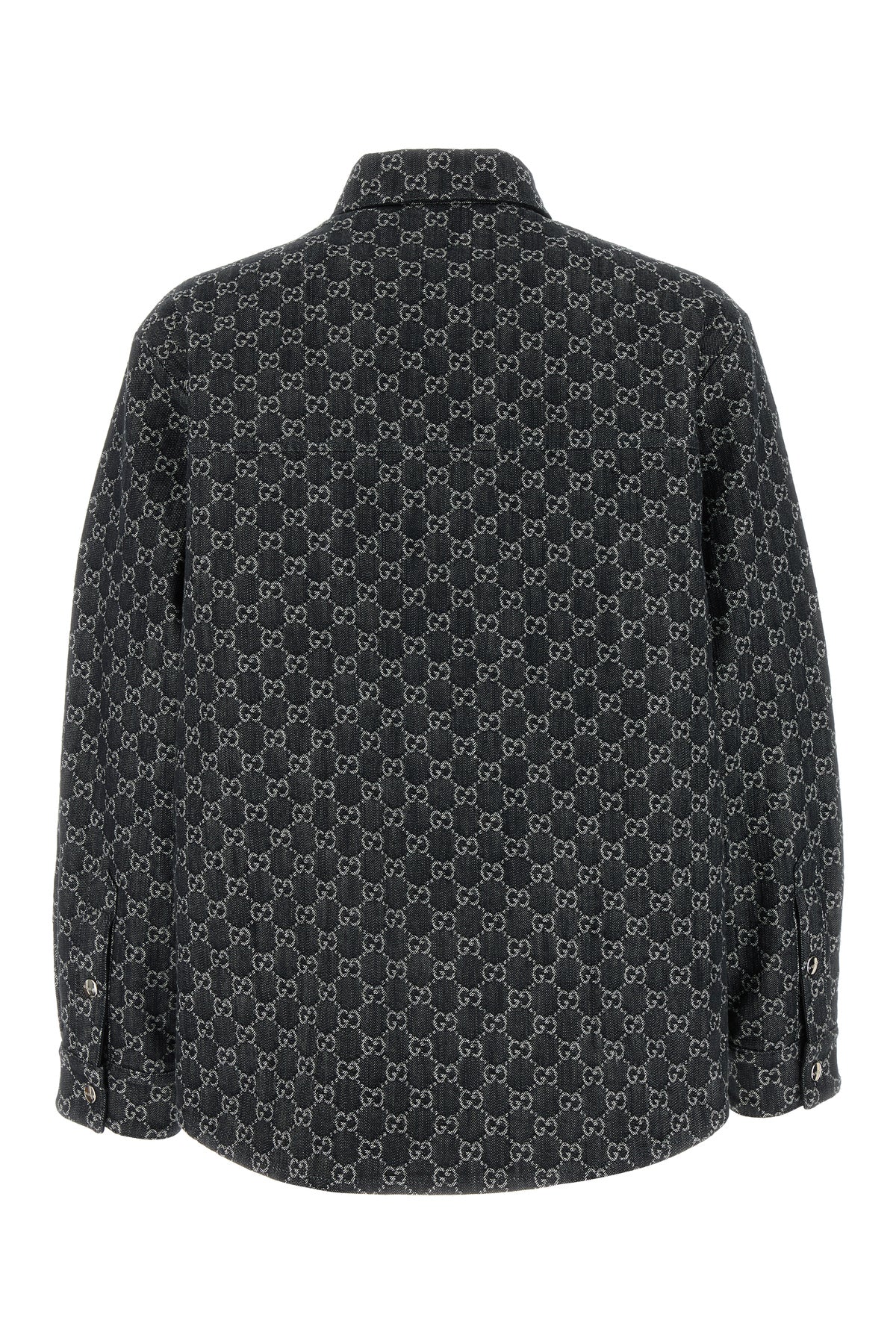 Gucci Camicia reversibile in denim ricamato, view 2