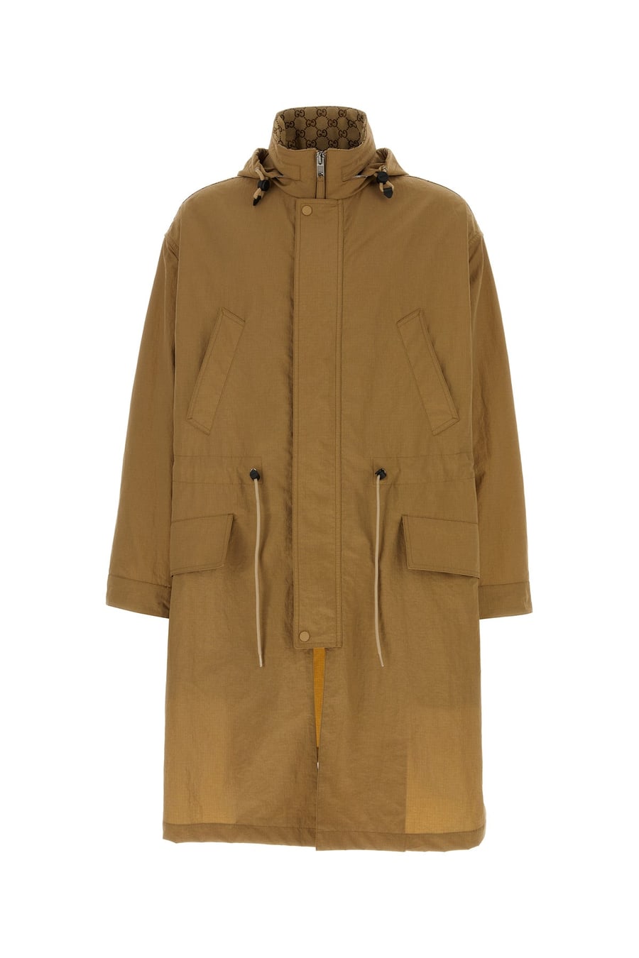 Gucci Giubbino in nylon biscotto