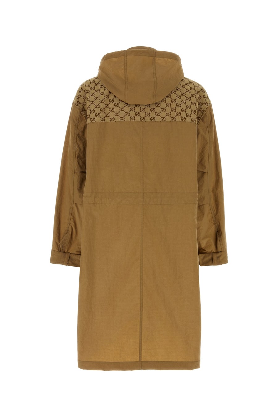 Gucci Giubbino in nylon biscotto, view 2