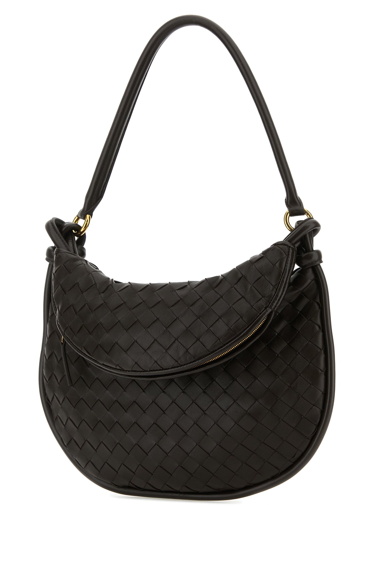 Bottega Veneta Borsa a spalla Gemelli media in pelle testa di moro, view 2