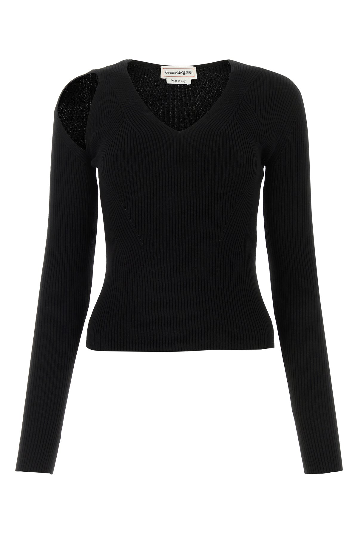 Alexander McQueen Maglione in misto lana nero