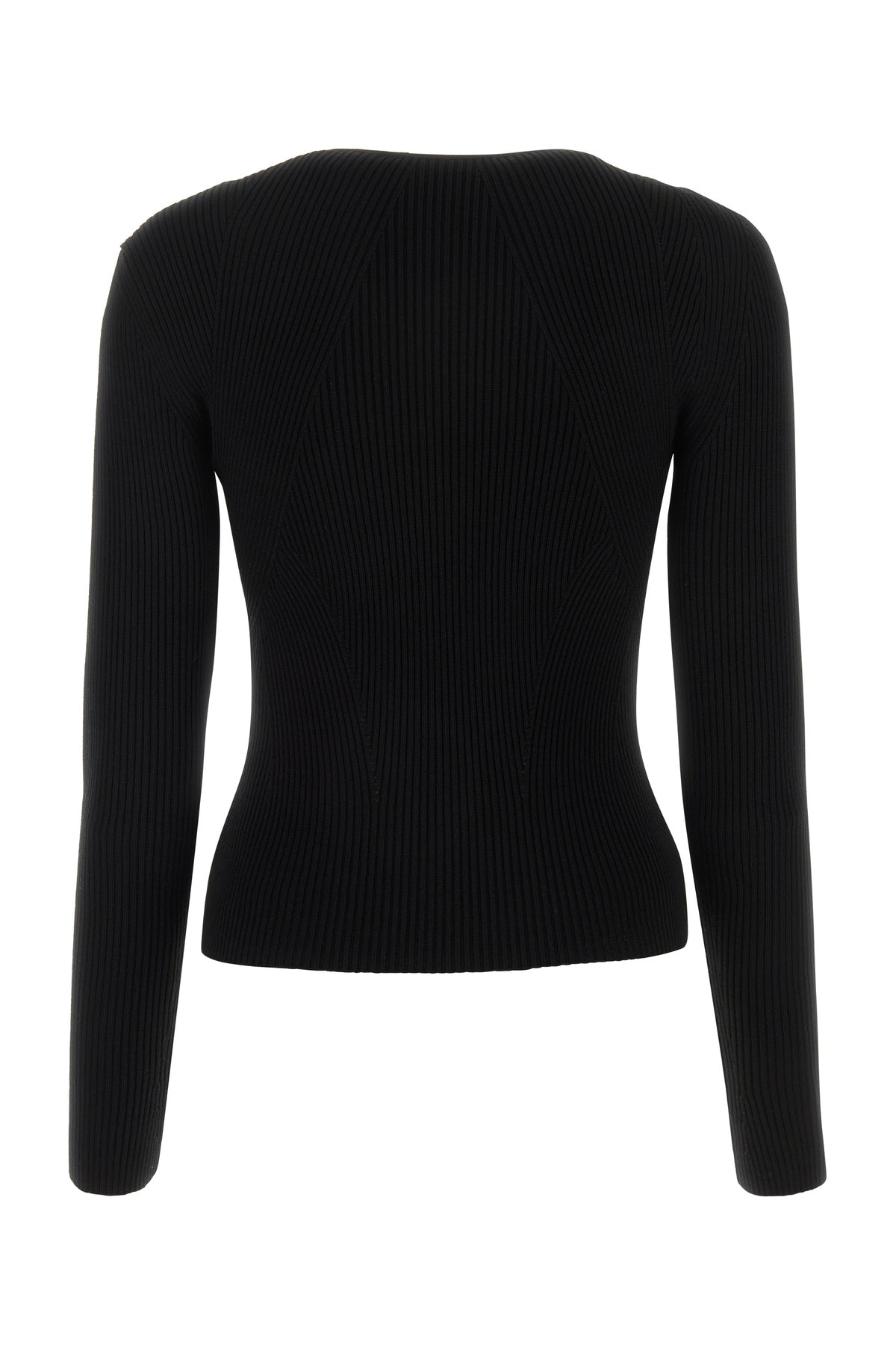 Alexander McQueen Maglione in misto lana nero, view 2