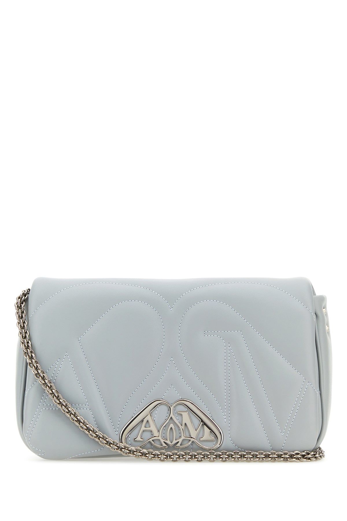Alexander McQueen Borsa a spalla Seal piccola in pelle carta da zucchero