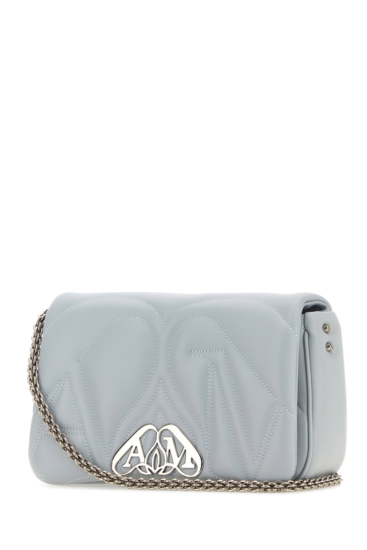 Alexander McQueen Borsa a spalla Seal piccola in pelle carta da zucchero, view 2