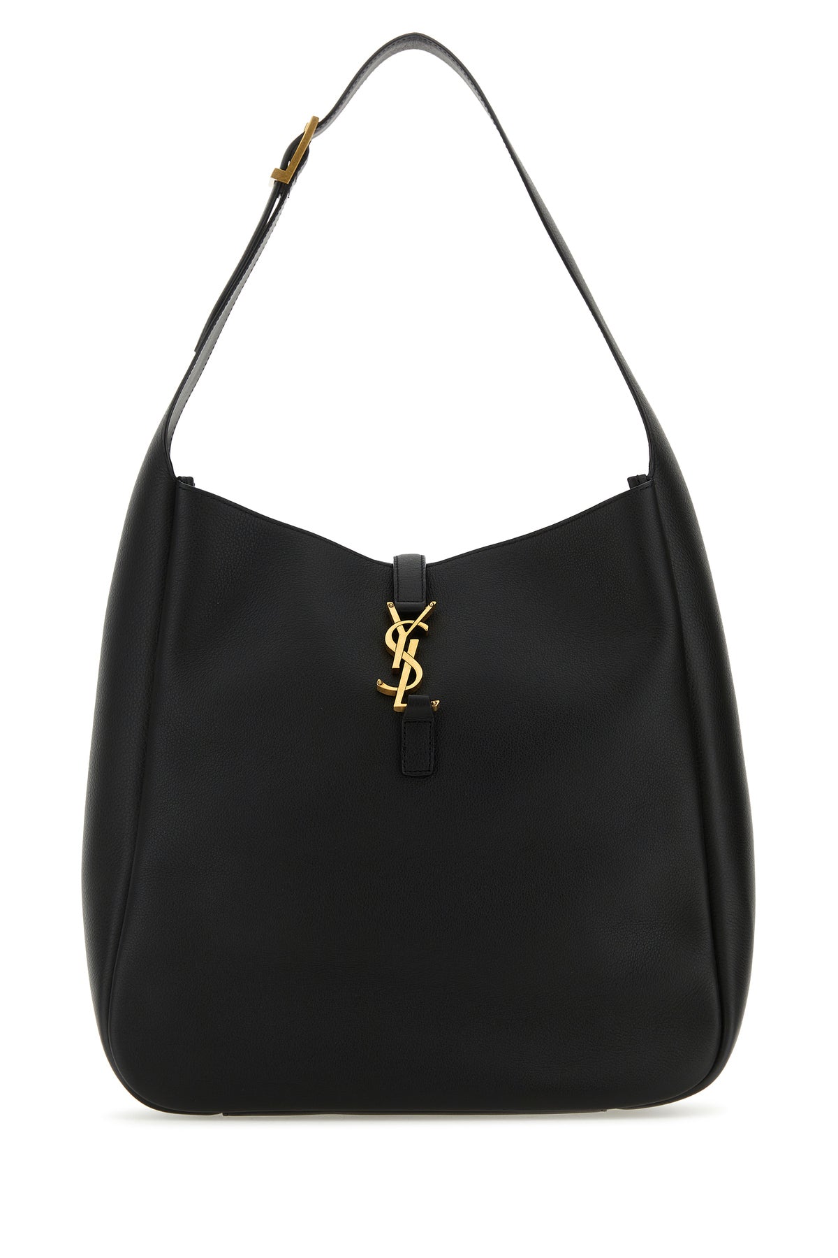 Saint Laurent Borsa a spalla Le 5 à 7 grande in pelle nera