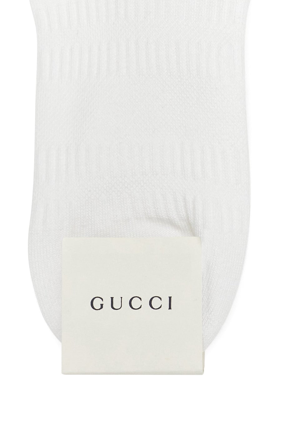 Gucci Calze in misto cotone stretch bianco, view 2
