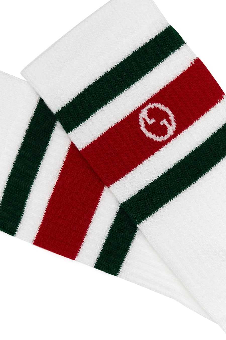 Gucci Calze in misto cotone stretch bianco, view 3