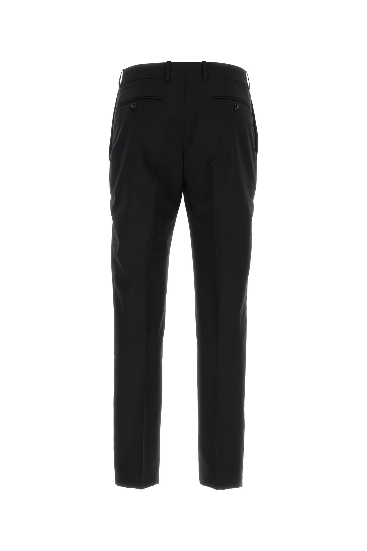 Alexander McQueen Pantalone in gabardine nero, view 2