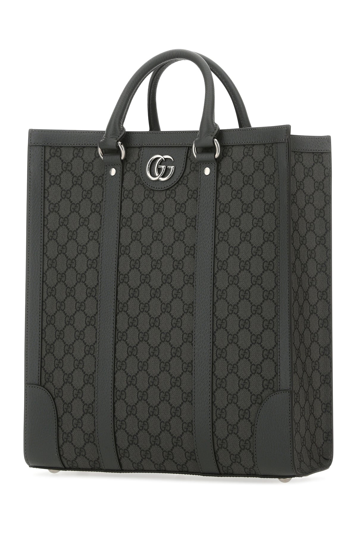 Gucci Borsa shopping Ophidia in tessuto GG Supreme e pelle, view 2