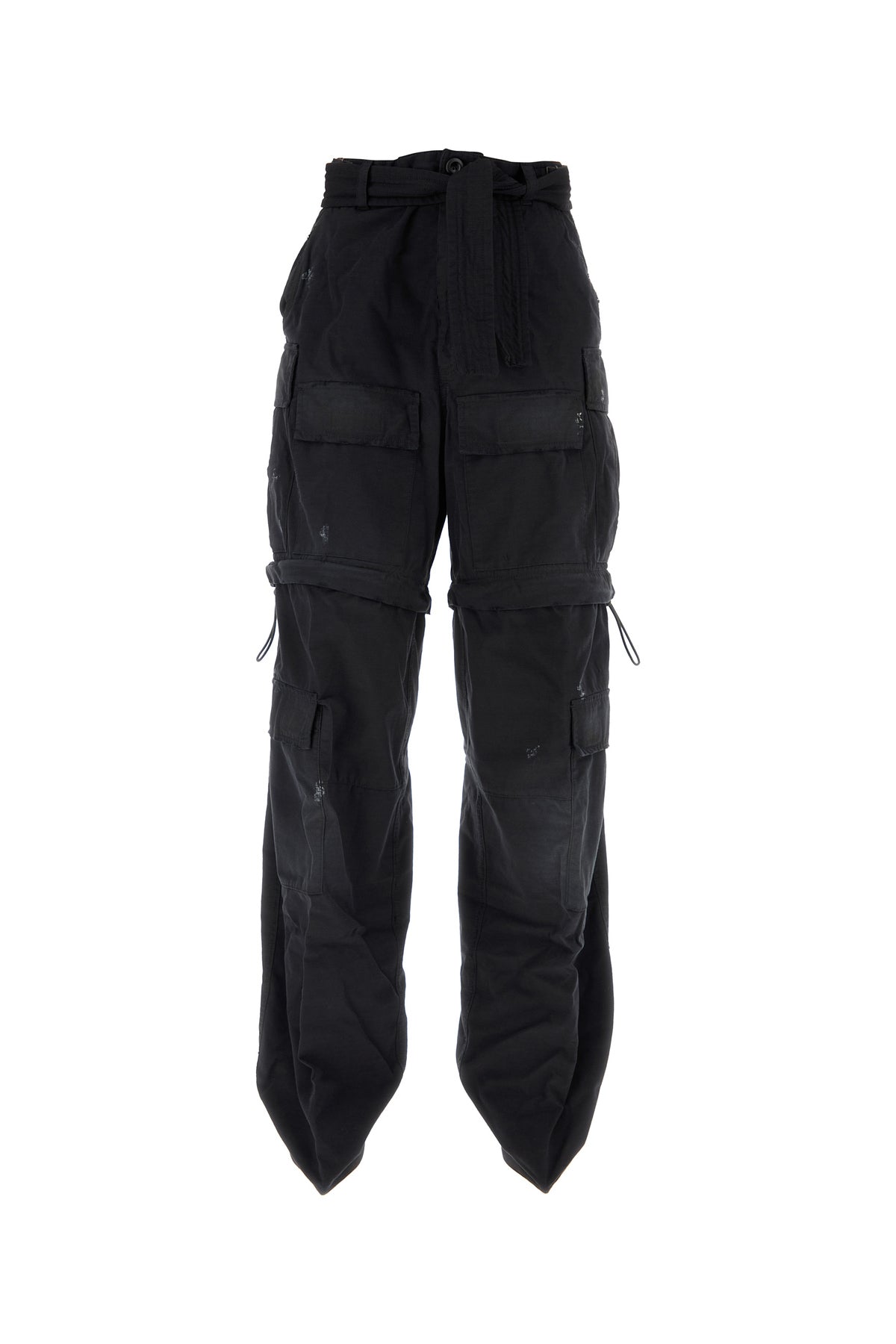 Balenciaga Pantaboots Knife Cargo in cotone nero