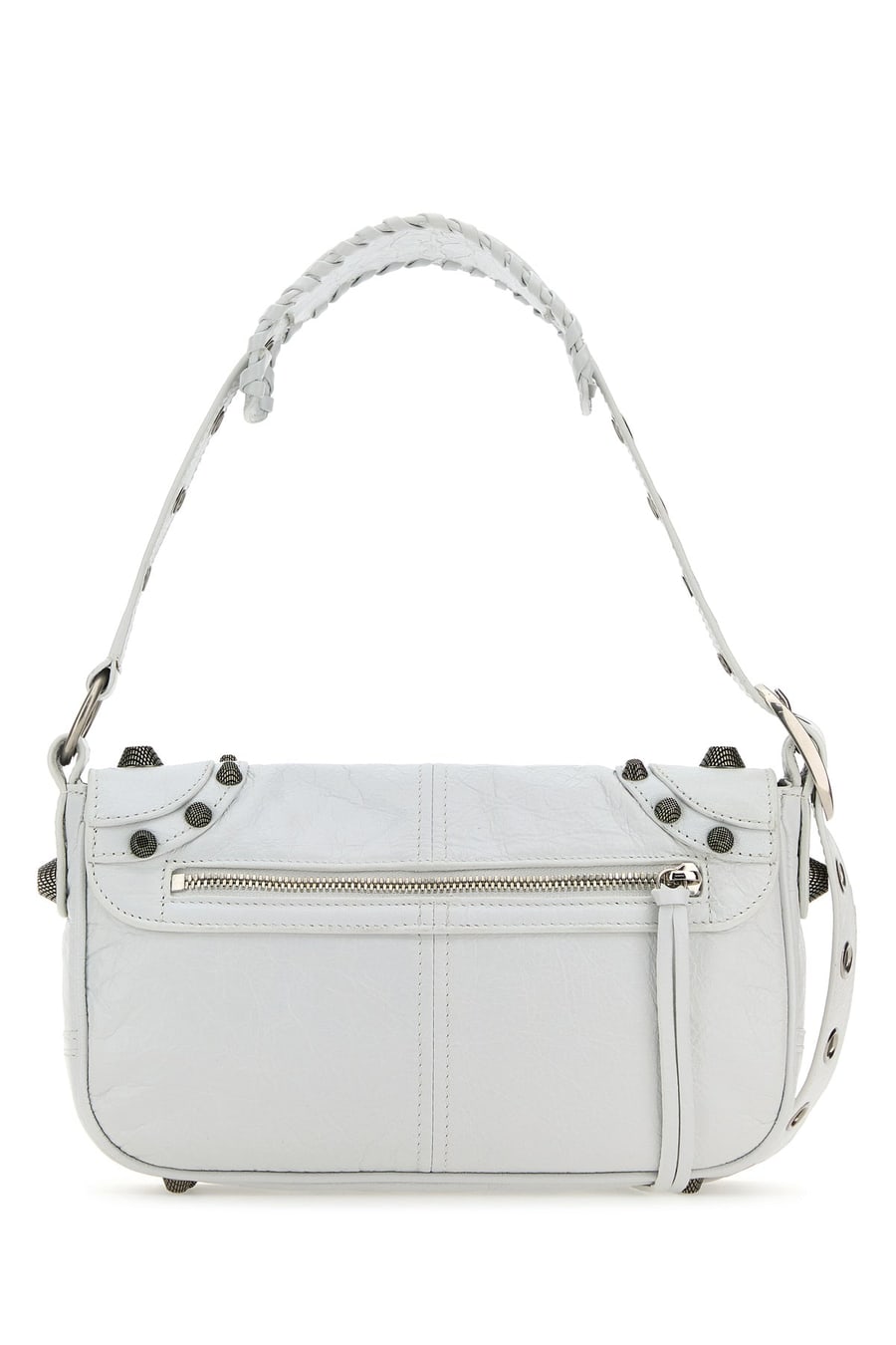 Balenciaga Borsa a tracolla Le Cagole XS DIY Metal in pelle bianca, view 3