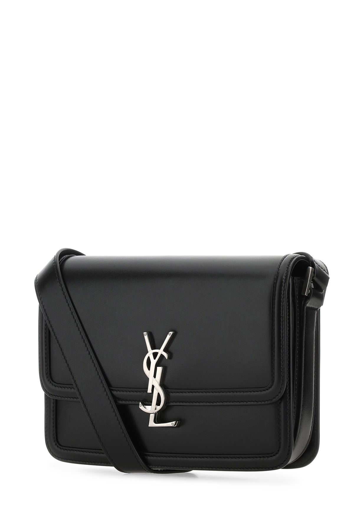 Saint Laurent Borsa a tracolla Solferino in pelle nera, view 2