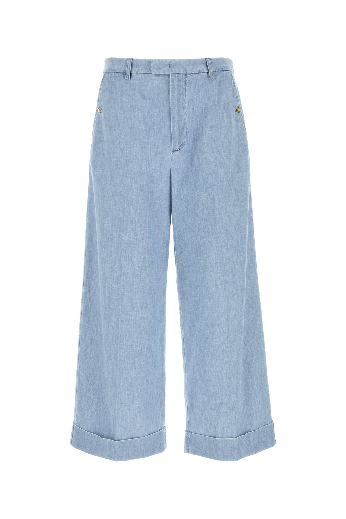 Valentino Garavani Jeans dalla gamba ampia in denim azzurro