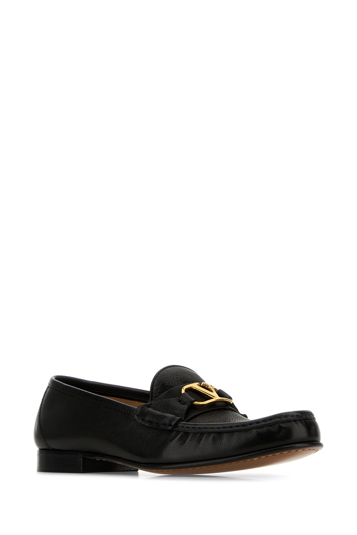 Valentino Garavani Mocassini VLogo in pelle nera, view 2