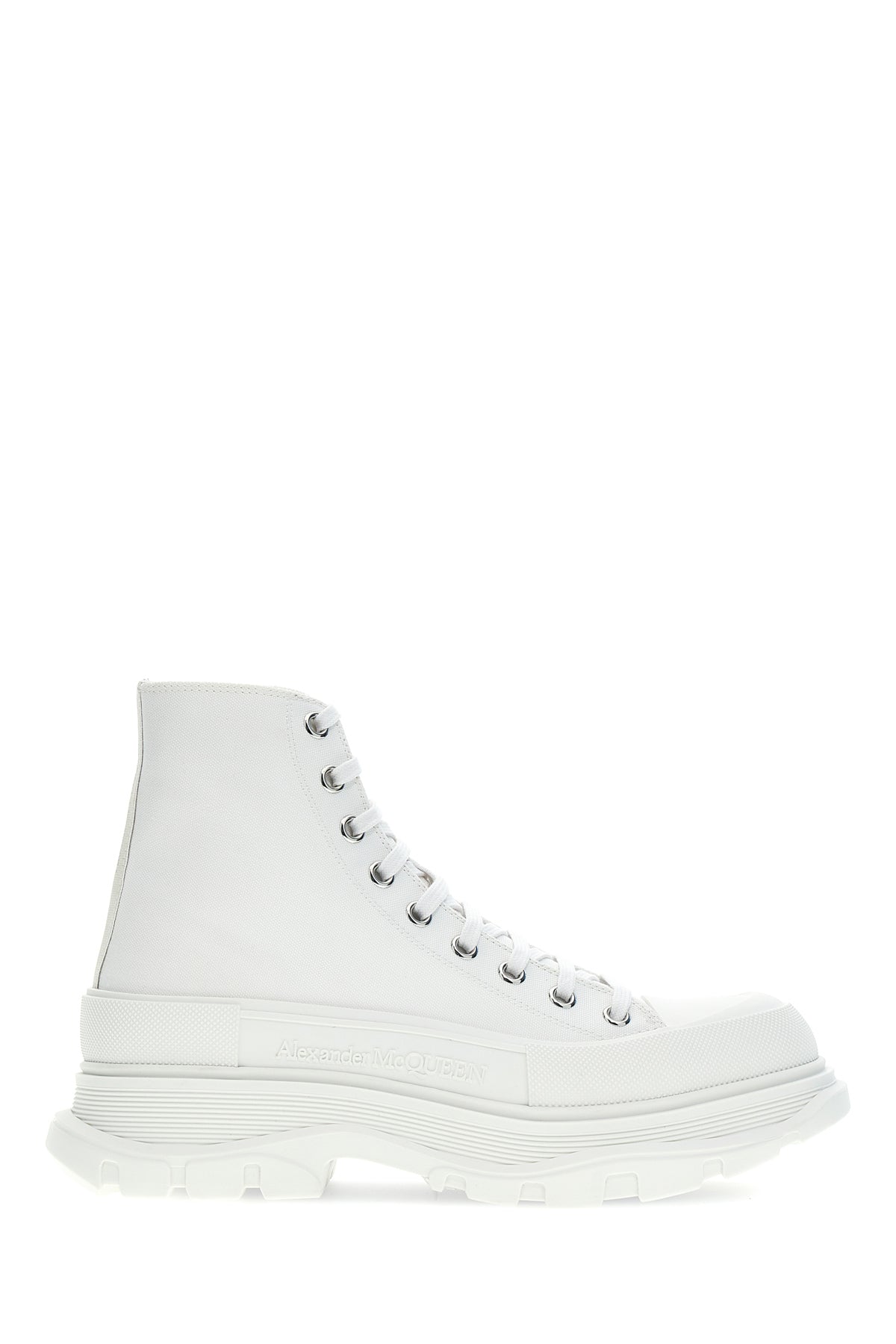Alexander McQueen Sneakers Tread Slick in tela bianca