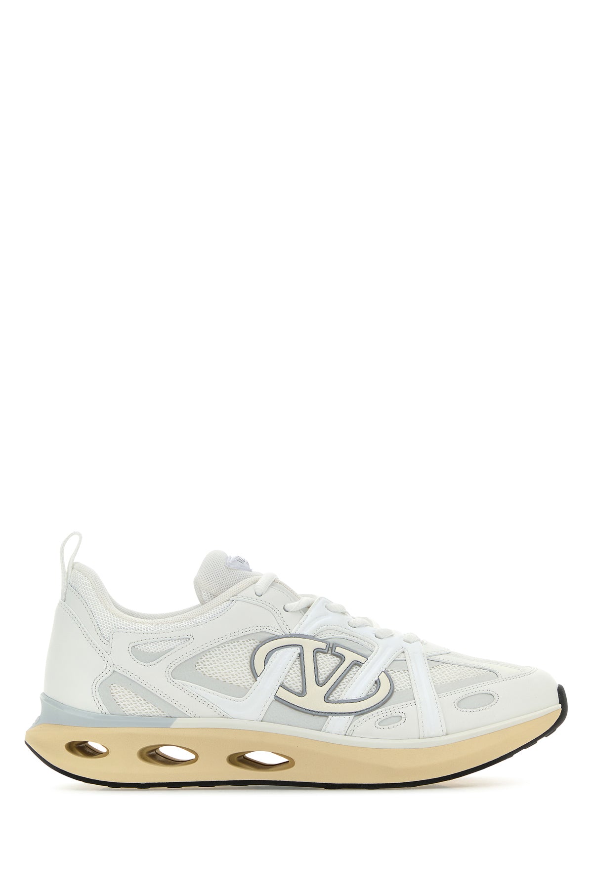 Valentino Garavani Sneakers VLogo EasyJog bianche in pelle e tessuto