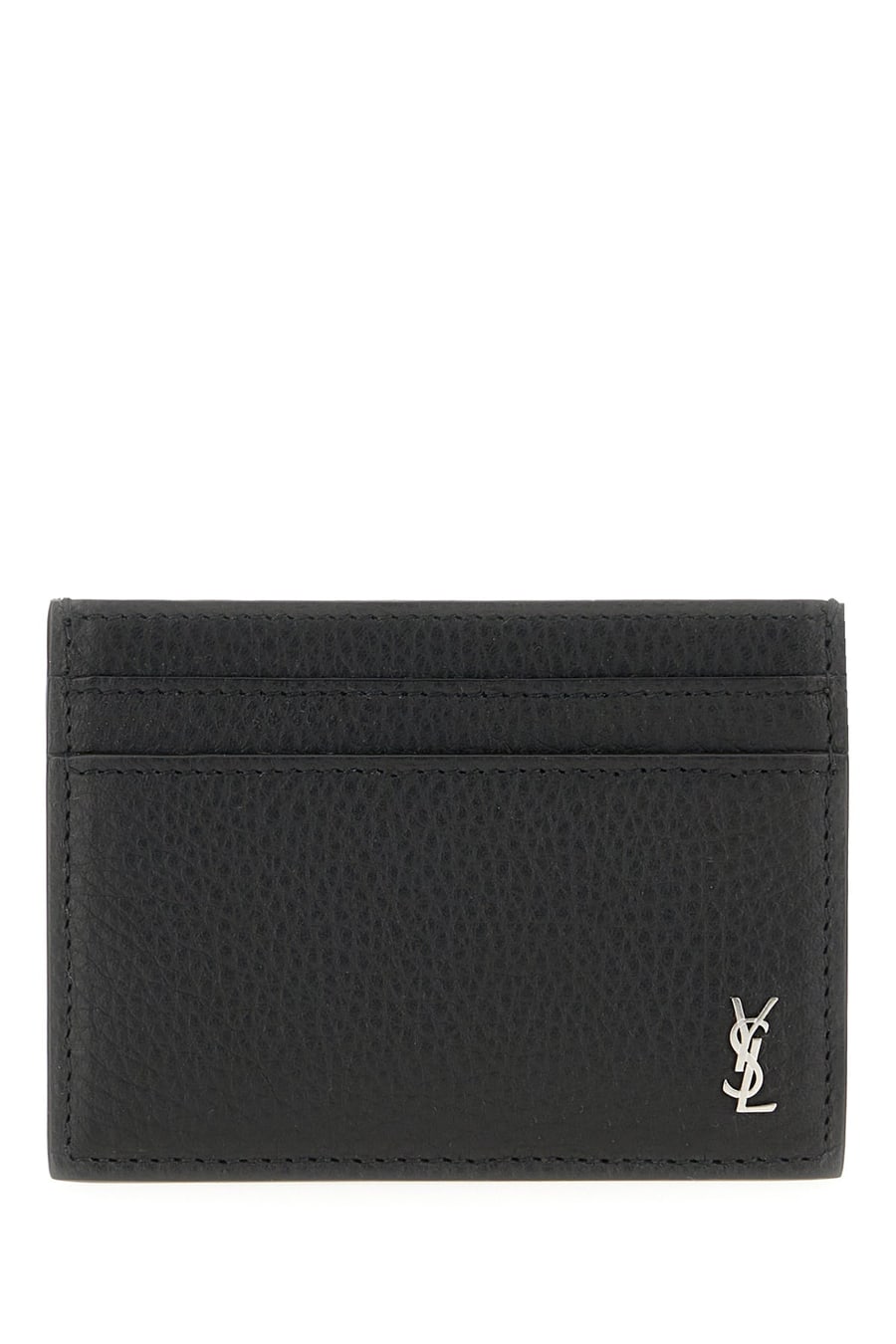 Saint Laurent Portacarte in pelle nera