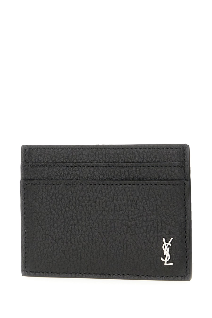Saint Laurent Portacarte in pelle nera, view 2