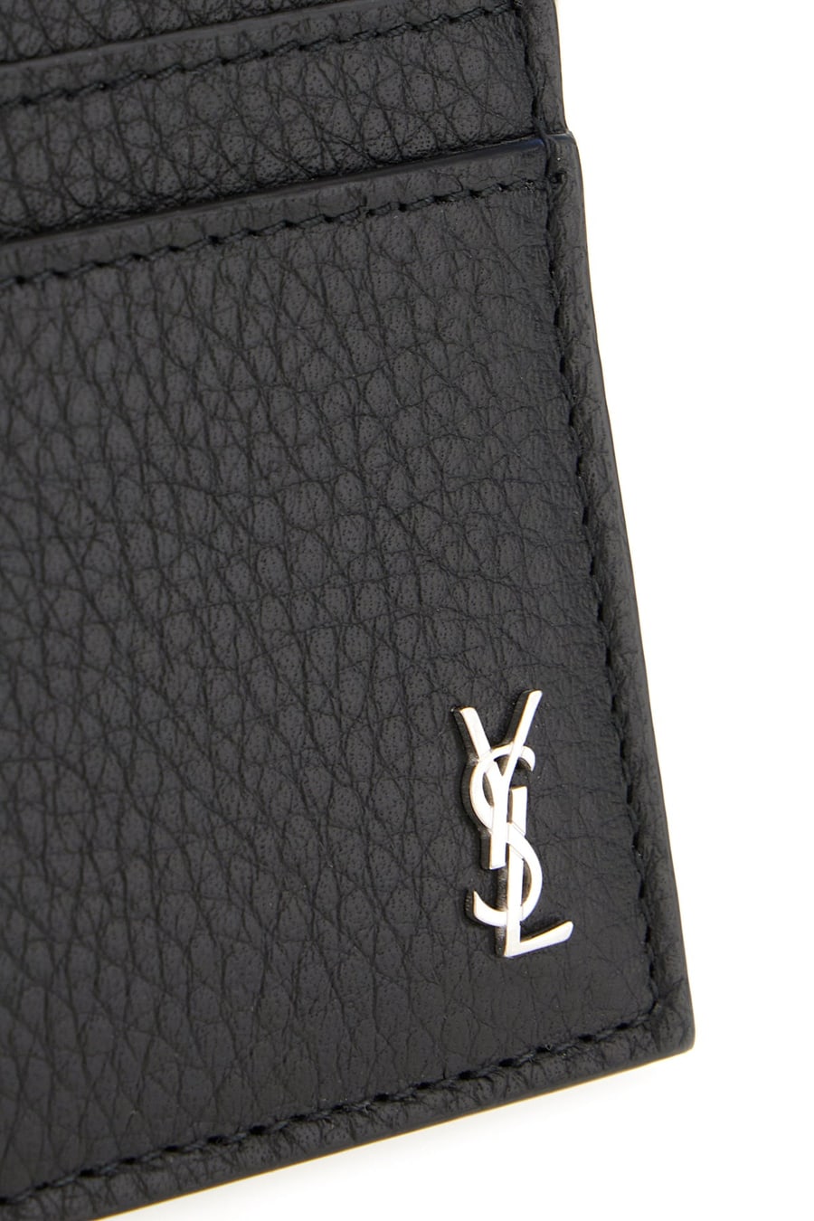 Saint Laurent Portacarte in pelle nera, view 4