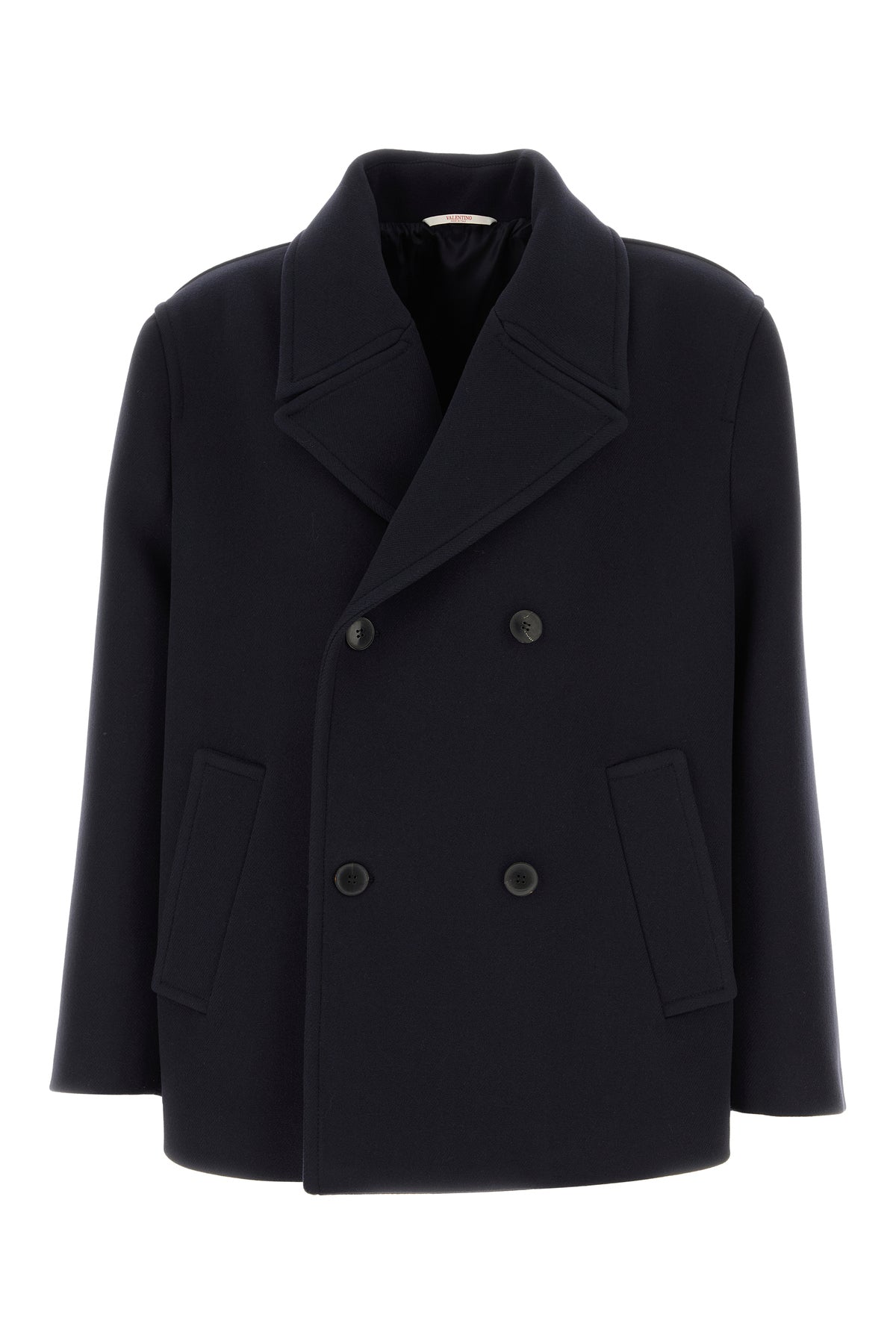 Valentino Garavani Cappotto in lana blu notte