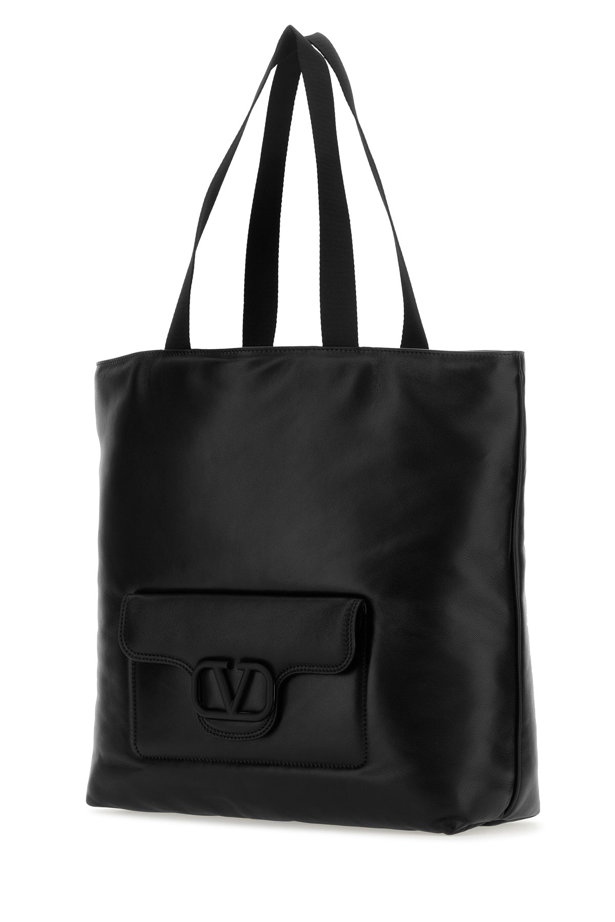 Valentino Garavani Borsa shopping Valentino Garavani Noir in nappa nera, view 2