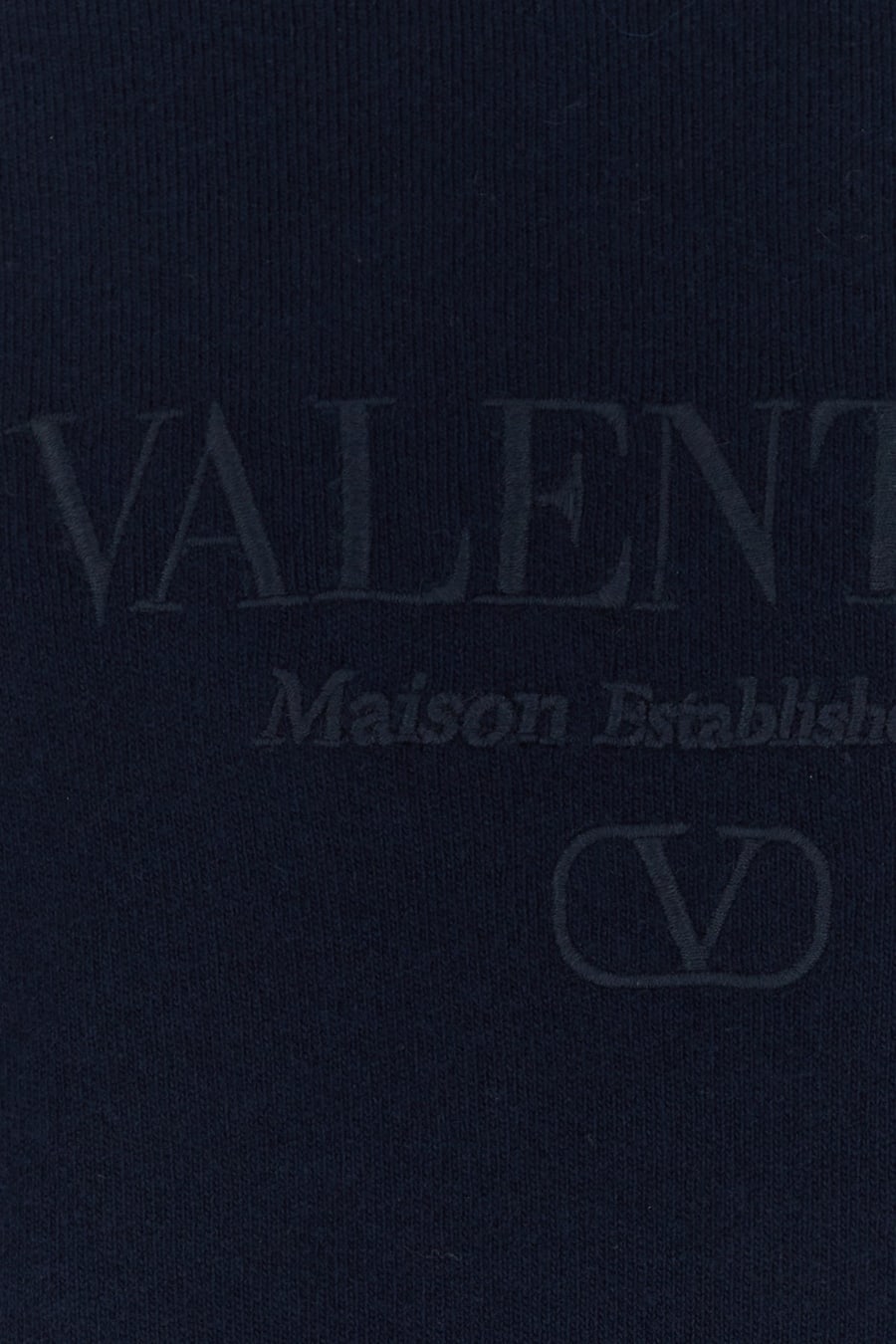 Valentino Garavani Maglione in lana blu scuro, view 3