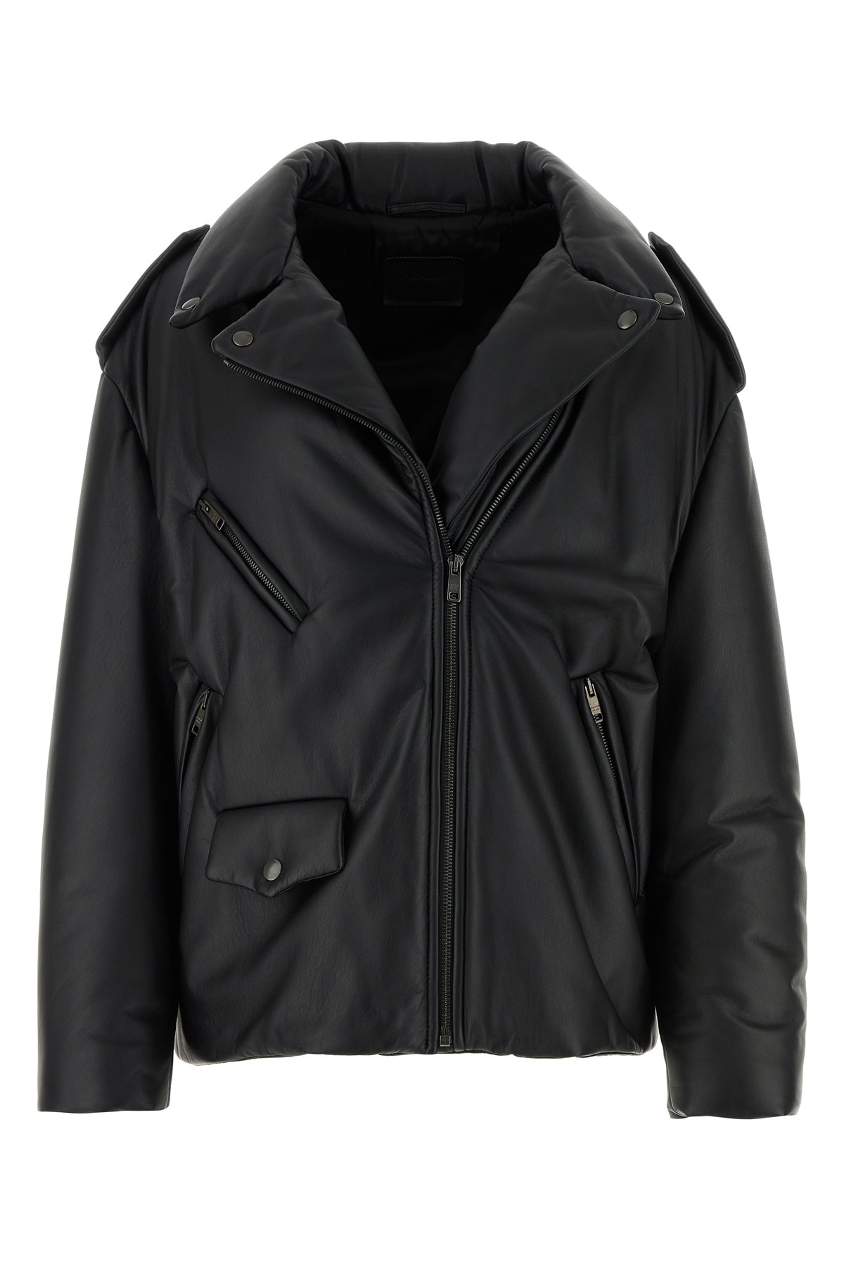 Prada Giacca imbottita in nappa nera