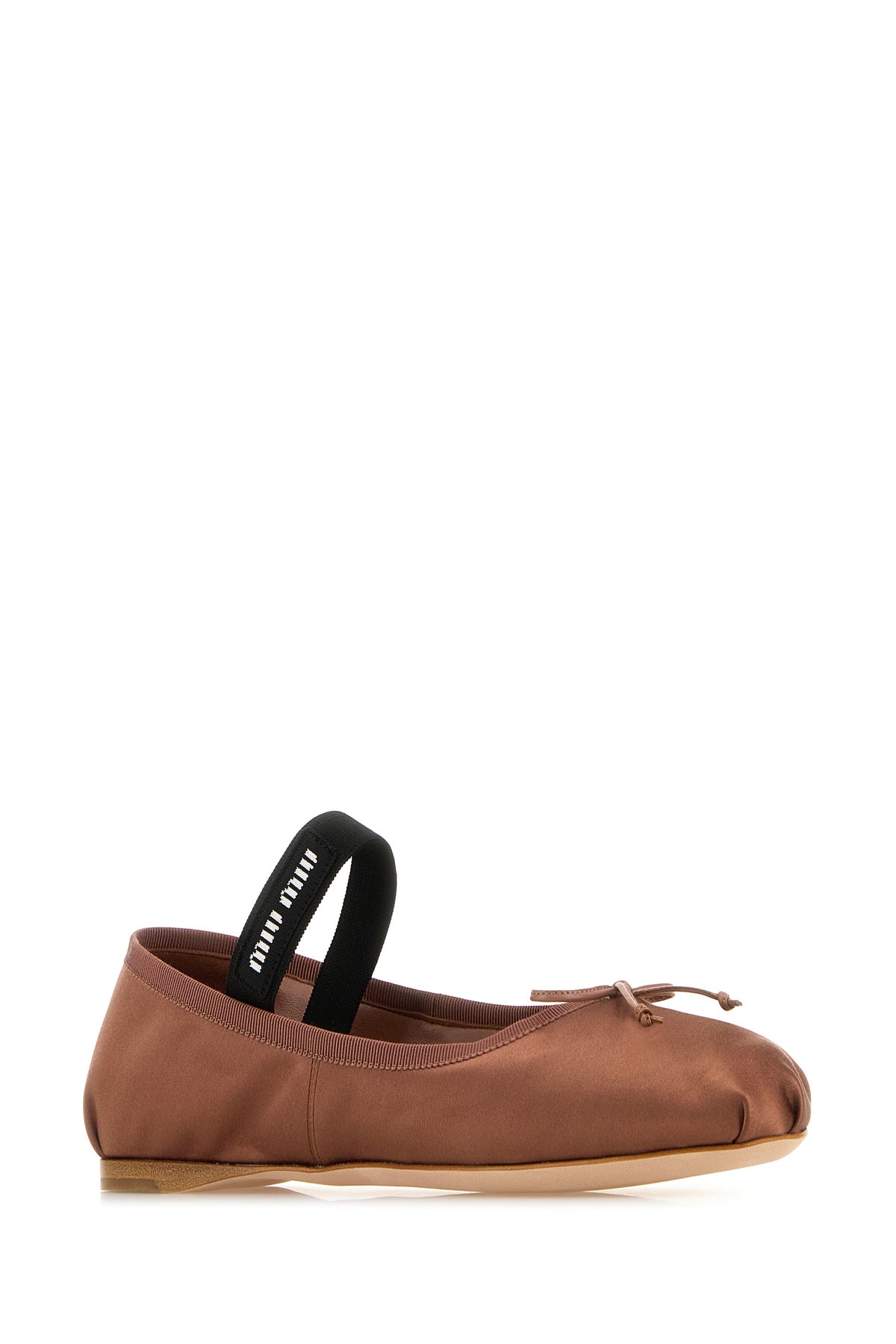 Miu Miu Ballerine in raso rosa scuro, view 2